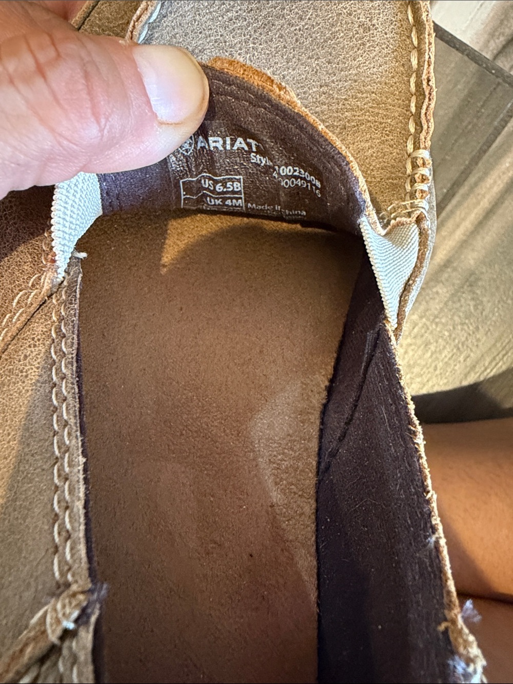 Ariat Tan Suede Slip-On Casual Loafers - Picture 7 of 7